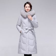 2025收腰羽绒服女冬季新款中长款中老年女装修身显瘦加厚大码外套