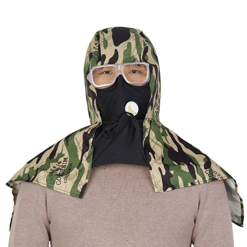 sombrero antipolvo sombrero máscara con chal hombre y mujer carga y descarga seguridad laboral sombrero ventilado a prueba de ceniza a prueba de polvo