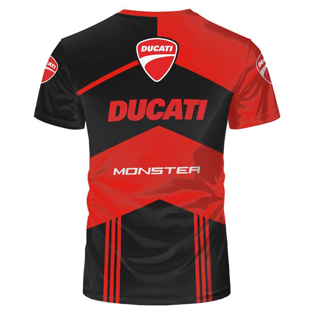 Factory direct 2022 new car logo geometric 3D digital printing sports men's breathable T-shirt short sleeve