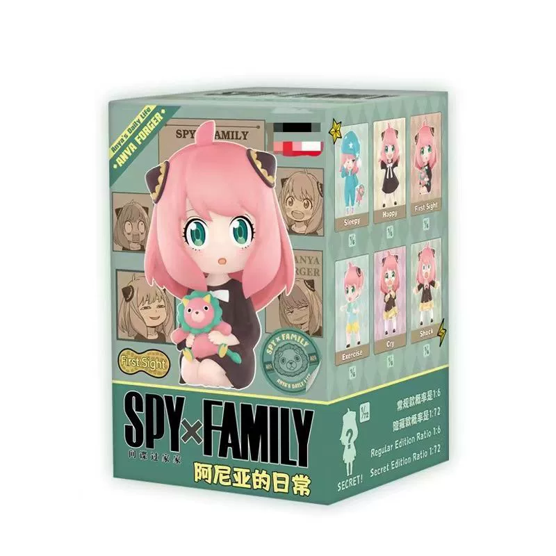 Фигуры в слепой коробке (Popmart) Spy x Family — ежедневная серия Аня, 6 дизайнов + скрытый, коллекционный подарок