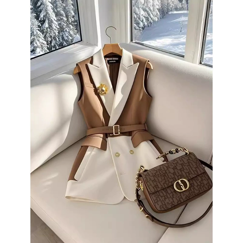 Женский жилет 2025 новый весенний поп