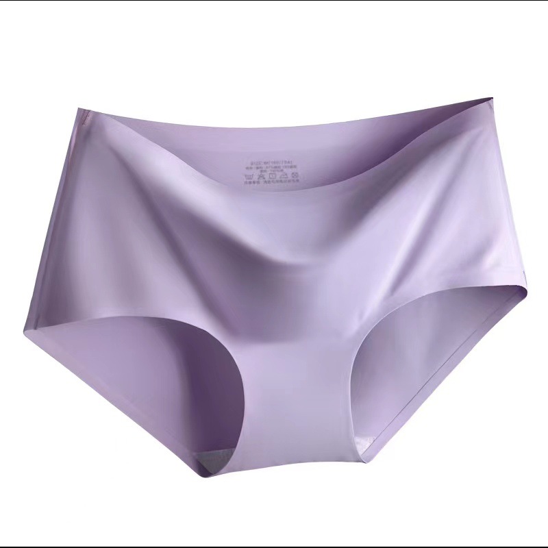 Ropa interior sin costuras de seda de hielo calzoncillos de cintura media de una pieza para mujer tablero ligero más tamaño Pantalones de mujer sexy ropa interior Mujer 810