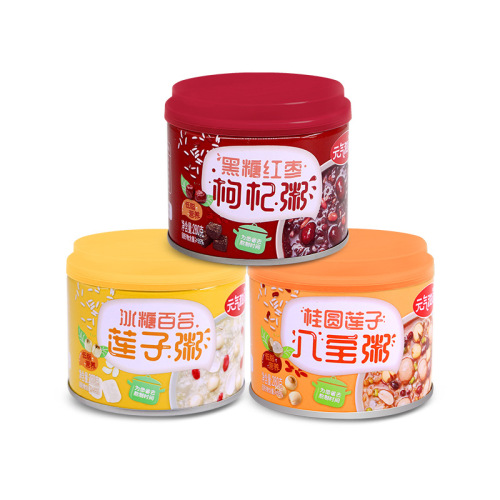 Happy Much Dragon's Eye Lotus Seed Eight Treasure Congee 0 Additives 0 Preservatives Combination Congee Canned Nutritional Breakfast Instant Congee