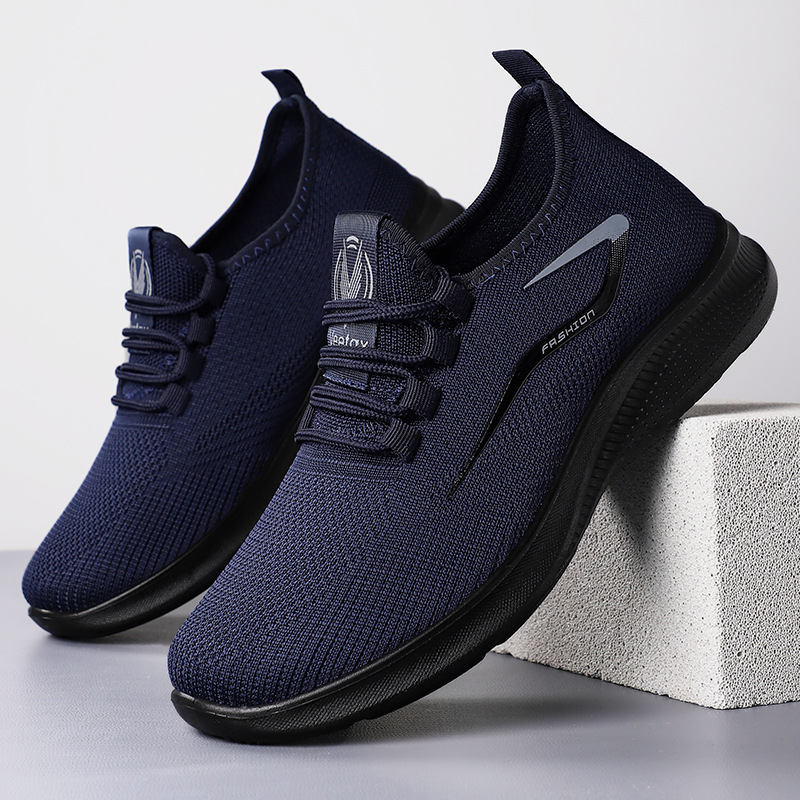 Zapatos de hombre zapatos casuales grandes transfronterizos zapatos ligeros con suela suave zapatos de malla cómodos zapatos deportivos