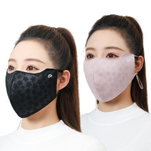 冬季蕾丝加大加厚保暖棉布口罩户外骑行旅游防风防尘防冻护脸大脸