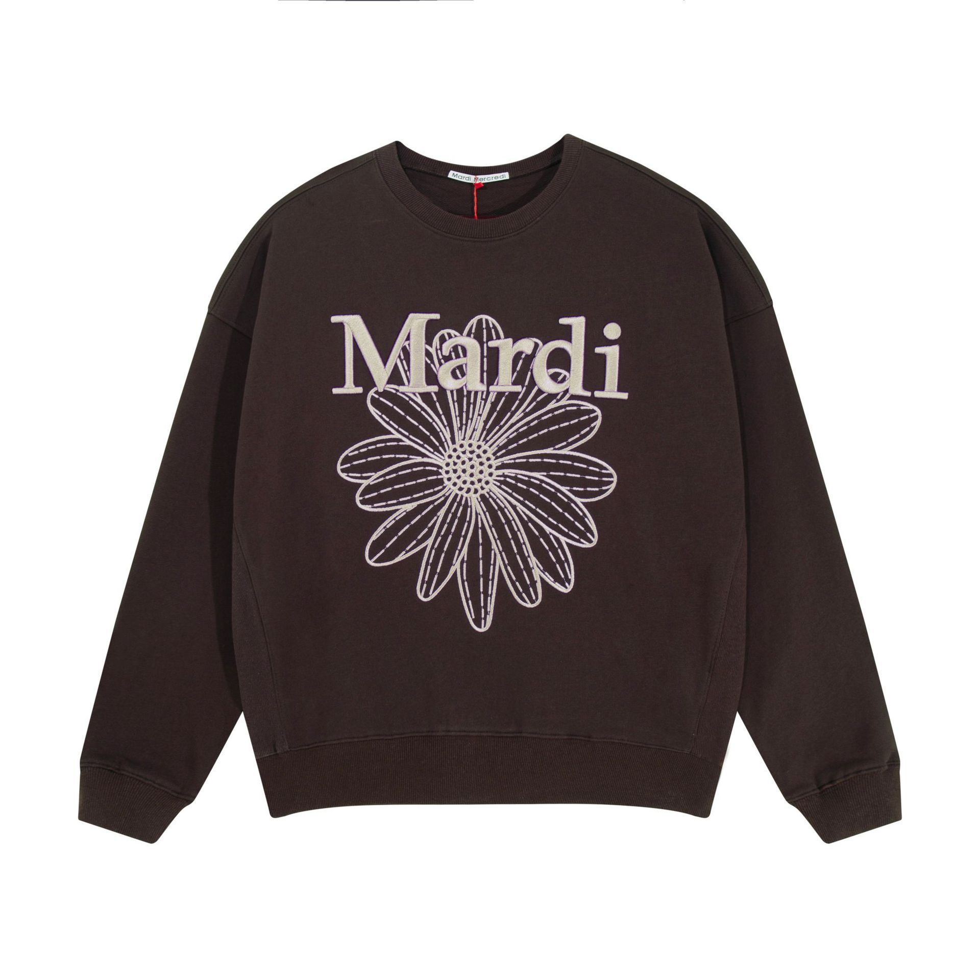 Embroidered chocolate/off-white / One size fits all