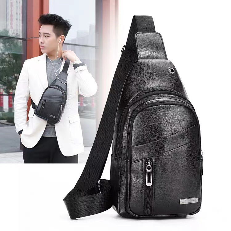 2025 New Korean Style Simple Multi-Pocket Men's Chest Bag Casual Fashion Waterproof Shoulder Bag Versatile Commuter Backpack 2025 New Korean Style Simple Multi-Pocket Men's Chest Bag Casual Fashion Waterproof Shoulder Bag Versatile Commuter Backpack