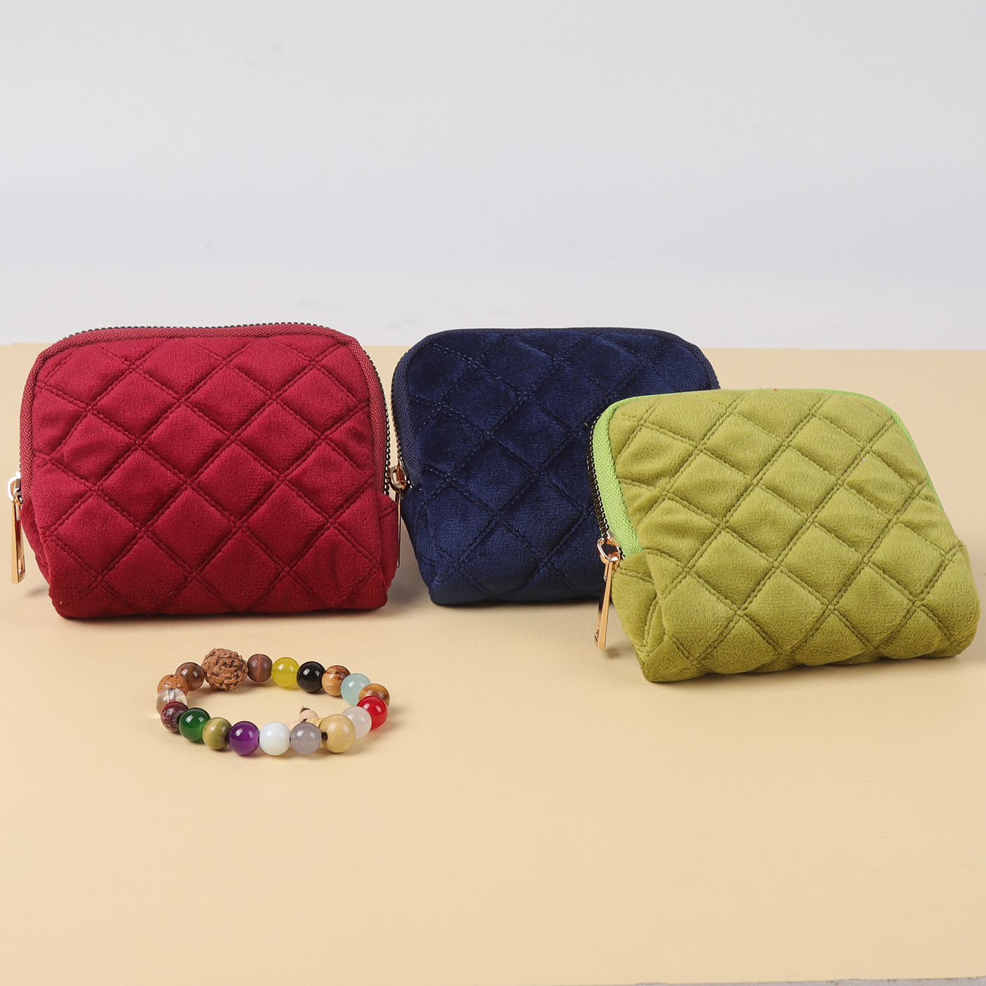 Bolsa de cremallera de seda transfronteriza anillo pulsera pendientes collar caja de joyas bolsas de almacenamiento de joyas multicapa image 4