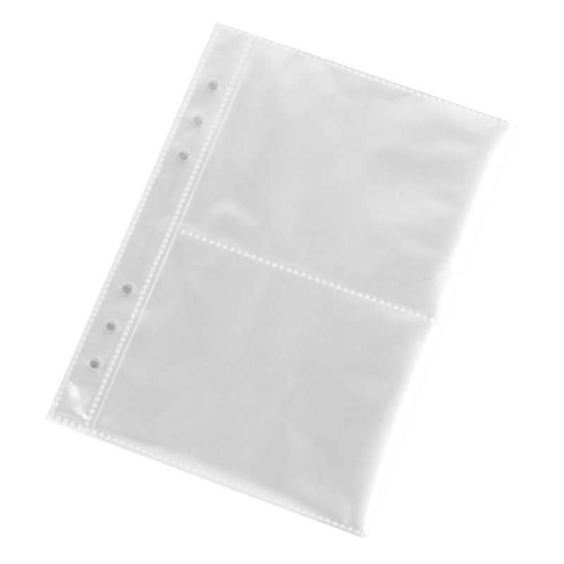 A5 reemplazo de álbum de hojas sueltas colección de bolsa de almacenamiento de tarjeta pequeña estrella de 3 pulgadas y 5 pulgadas 4-grid High transparente 6-hole bolsa de álbum de hojas sueltas