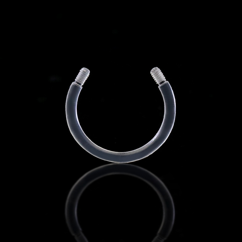 Transparenter U-förmiger Nasenstecker Ohrschmuck_voghion.com