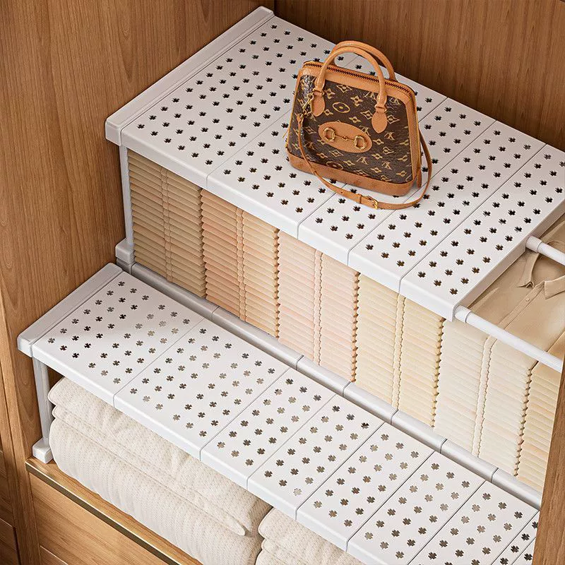 Xingyou Wardrobe Partition Shelf System, Expandable Interlocking Layer Cabinet for Flexible Storage