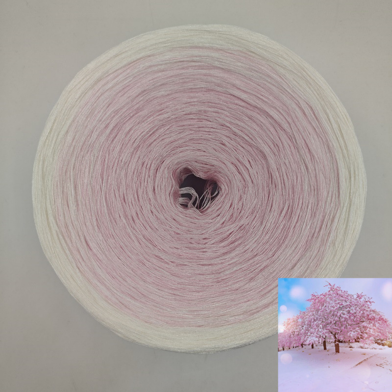 春夏蕾丝棉纯棉妖精线彩虹蛋糕线渐变手工编织毛线披肩棒针钩针线|undefined
