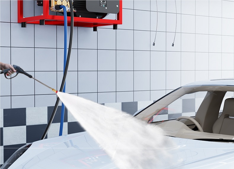 Wall-Mounted Car Washing Machine Industrial and Commercial 220V High-Pressure Water Gun 380V Farm Car Wash Shop High-Power Cleaning Machine