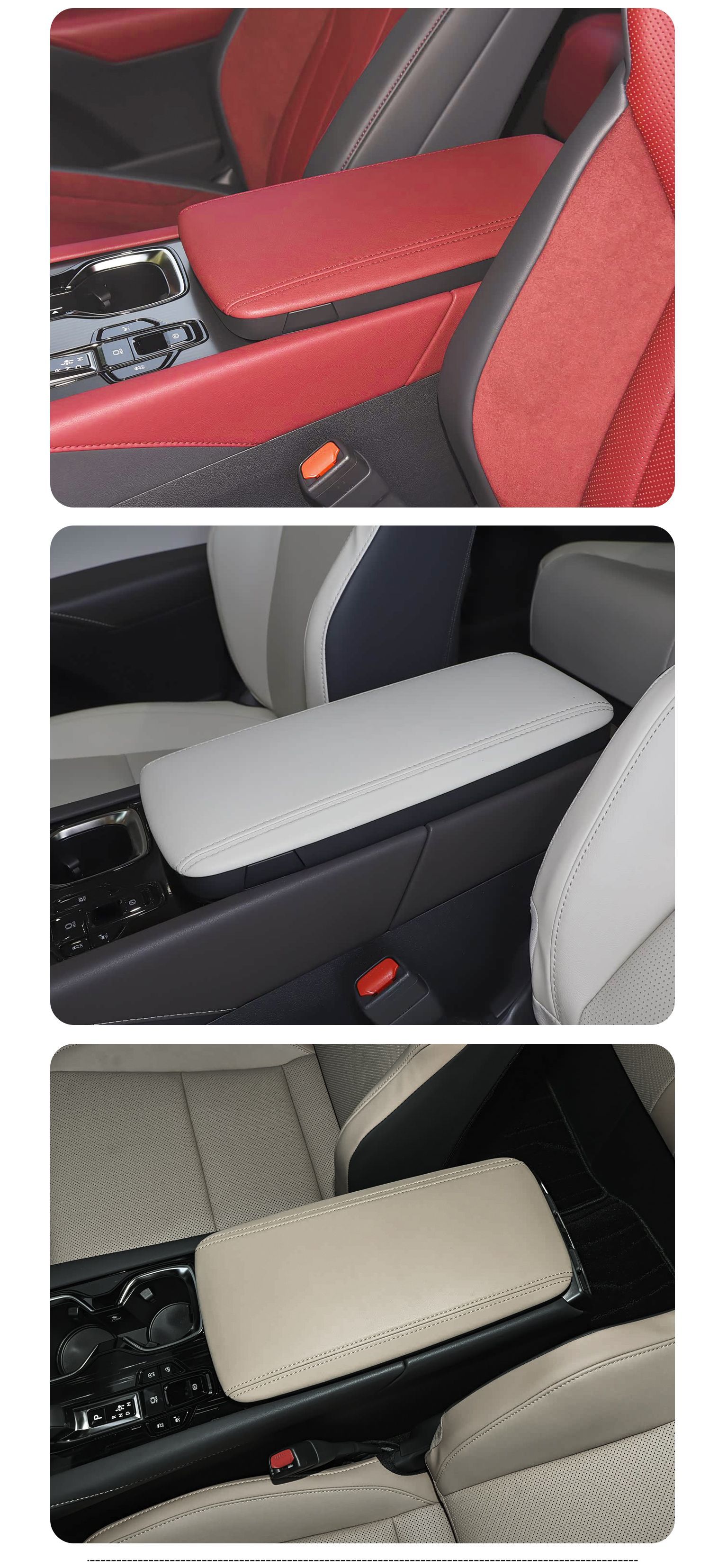 Suitable for 23-26 Models of Lexus Rx350 Rx500H, Armrest Box Leather Cover with No-Disassembly Installation and Adhesive Design