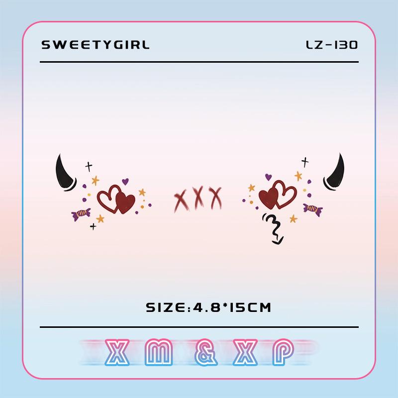 Halloween Heart Candy Star Elements Are Super Playful and Fit Girls, Full of Easy and Cute Temporary Tattoos~