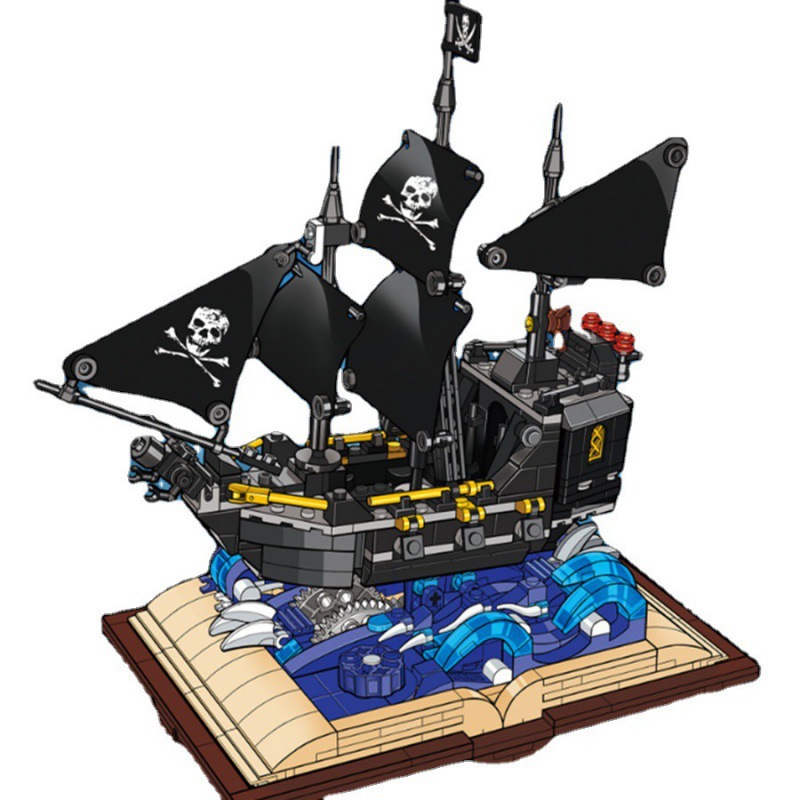 Belleza y 13010-42 Tren mágico Libro Castillo Casa del árbol Bloques de construcción Juguetes Modelo de montaje Regalos para niños