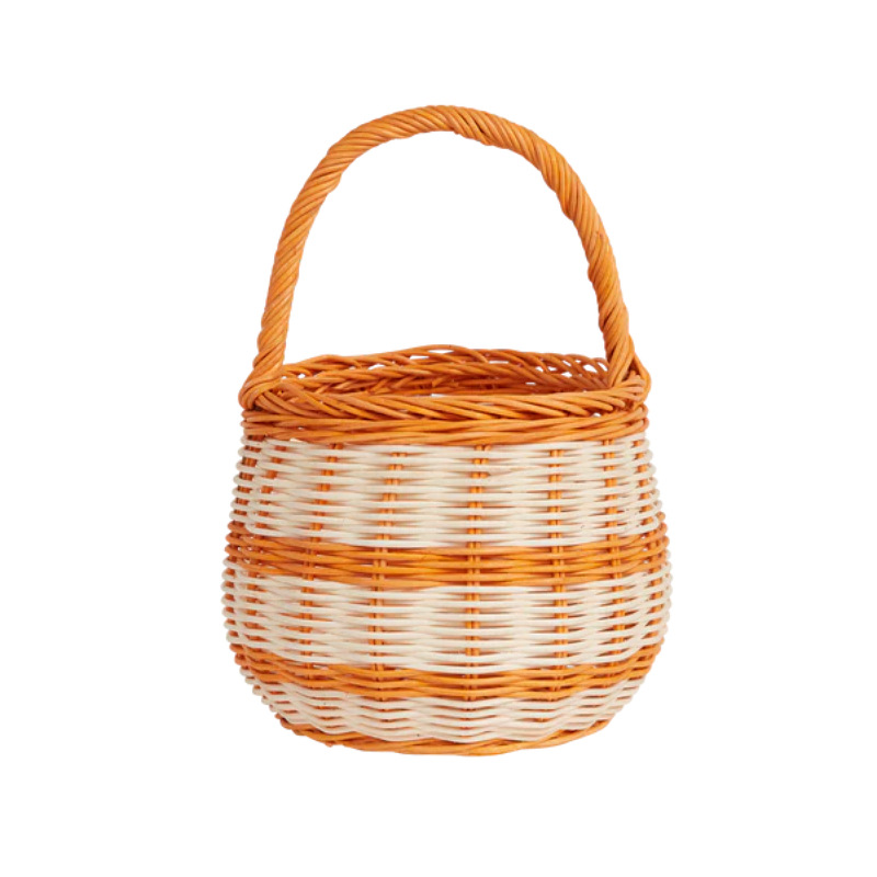 Cesta tejida, bolso, ratán hecho a mano, cesta de almacenamiento de ratán real, banda de juguetes para niños, asa, canasta de almacenamiento, accesorios de fotografía