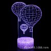 Balloon for mother's day, creative table lamp, LED colorful touch night light, 3D, creative gift