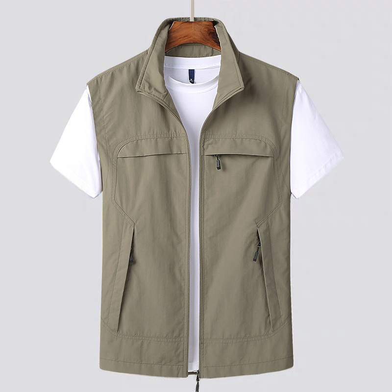 Cross-border Supply Men's Outdoor Casual Fishing Vest Breathable Mountaineering Photography Quick-drying Large-size Vest Waistcoat 2189