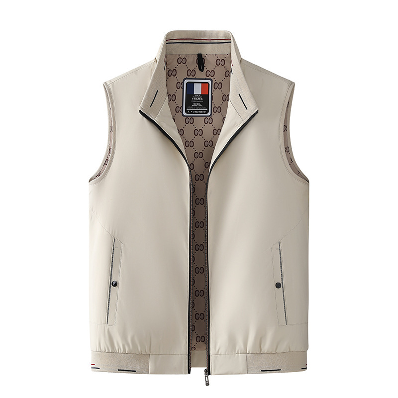 2025 New Stand-Up Collar Vest Business Casual No-Iron Anti-Wrinkle Vest Golf Sports Vest Vest Jacket