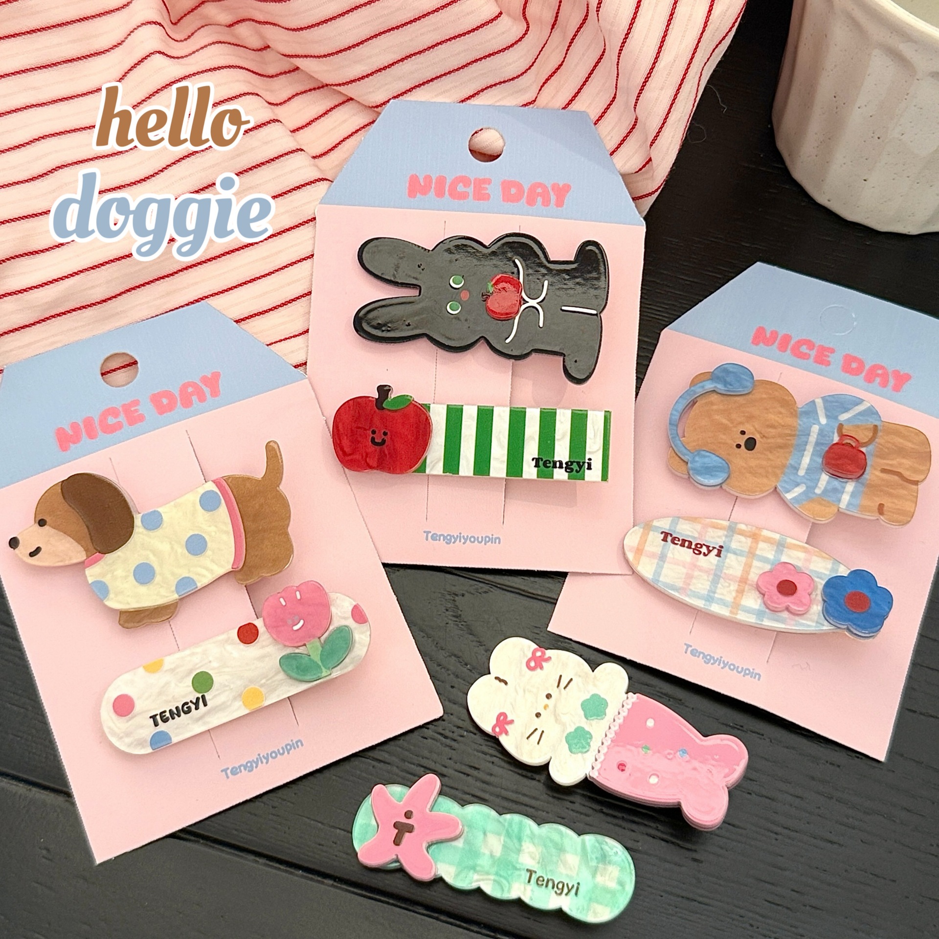 Creativo de dibujos animados acrílico lindo horquilla niña corazón moda todo fósforo clip de pico de pato clip flequillo clip lateral tocado al por mayor