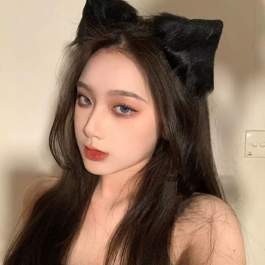 发箍猫耳狐狸耳朵头饰头箍兽耳发夹猫咪发卡发饰品女主播猫耳发饰