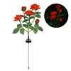 Bulb solar-powered, realistic street flashlight, garden lights for gazebo, decorations, sunflower, roses