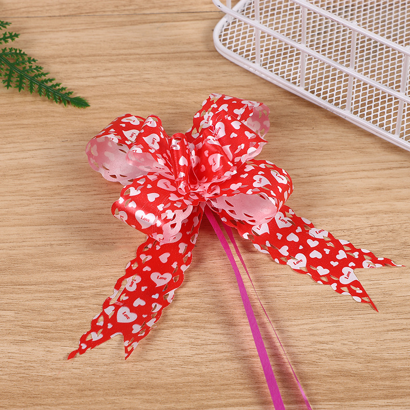 Comercio exterior Venta caliente 30 hueco impreso encaje dibujado a mano flor Navidad cumpleaños regalo embalaje arco dibujado flor cinta