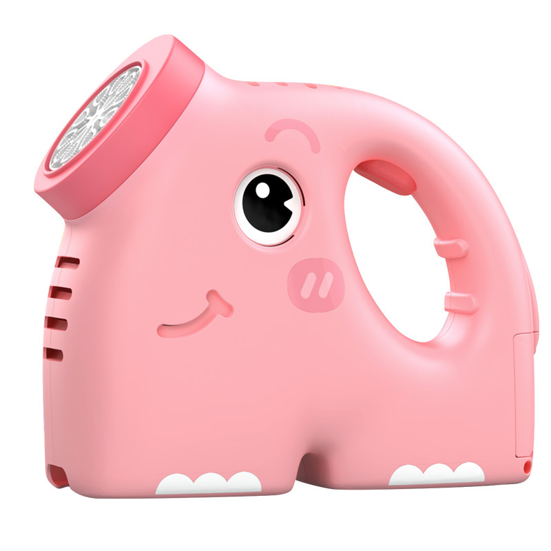 2025 nuevo elefante de burbujas eléctrico, máquina de soplado de burbujas de luz de mano automática para niños, puesto de mercado nocturno de juguetes al por mayor
