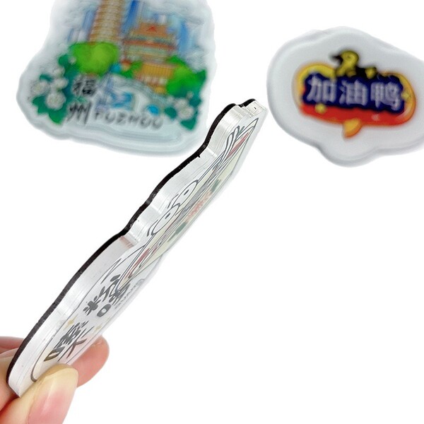 Acrylic three dimensional cartoon fridge magnet