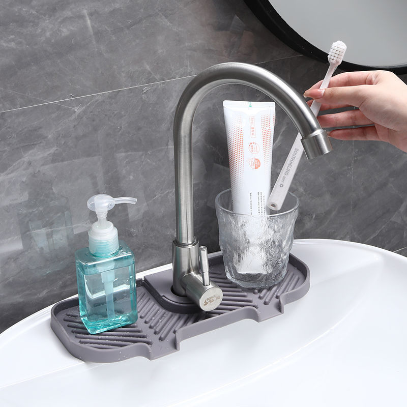 New Faucet Snap-on Storage Rack Kitchen Fitting Rack Sponge Rack Soap Cleaning Brush Storage Rack Drain Rack