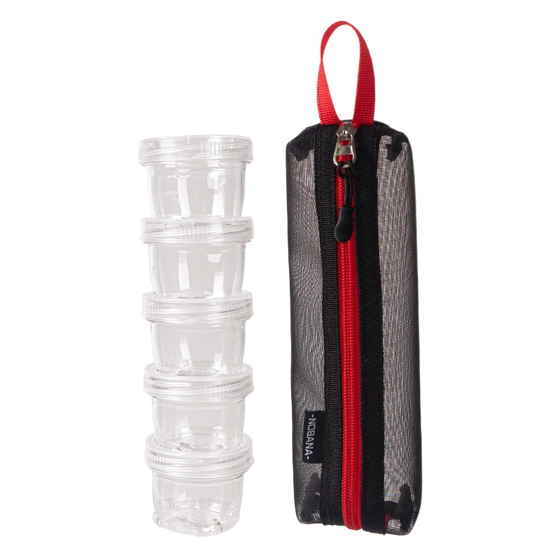 NOBANA al aire libre empalmado condimento botella 5 unidades traje de viaje de picnic pesca camping barbacoa caja de condimentos
