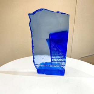 Step by Step Glass Mountain Road Ornaments Mountain Road Ornaments Ancient Wax Removal Glass Blue Medal Office Business Ornaments