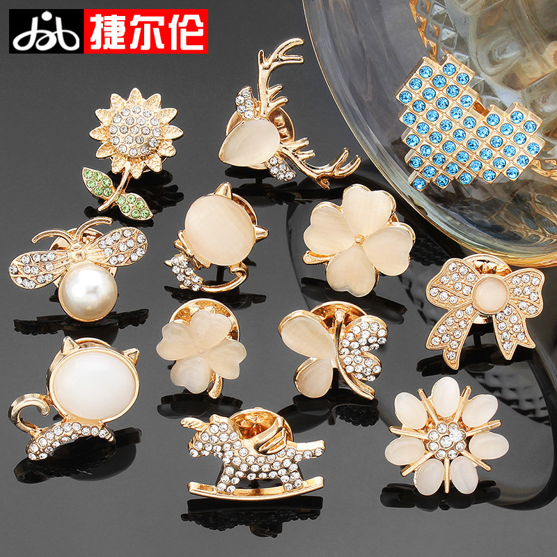 Seamless button anti-exposure buckle women's detachable hidden buckle shirt shirt decorative button exquisite rhinestone Pearl nail buckle