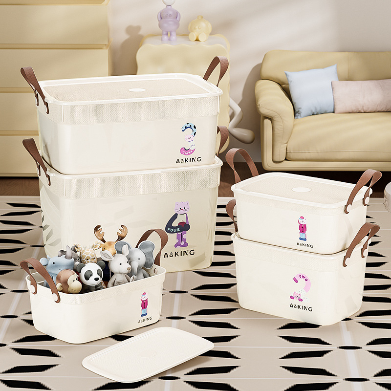 Caja de almacenamiento de artículos diversos de dibujos animados lindo, caja de almacenamiento de juguetes para bocadillos multifunción, artefacto de almacenamiento de ropa para el hogar