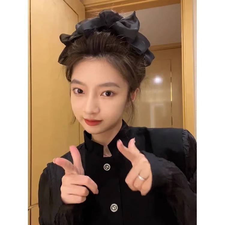 Internet Celebrity Mesh Bow Hairpin Large Chiffon Fairy Back Head Hairpin 2023 Classy Summer Hair Accessories