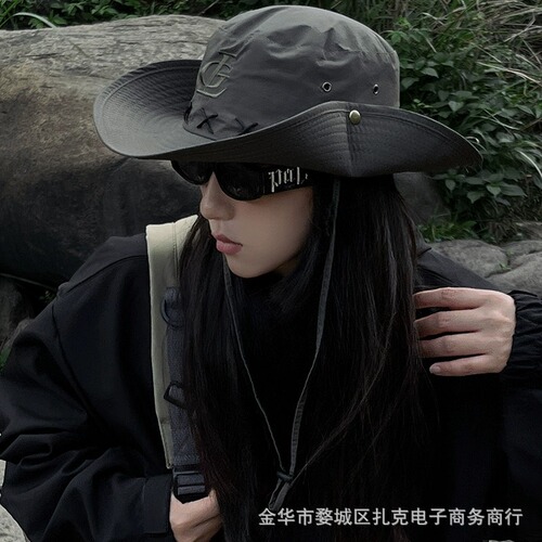 Hiking Sun Hat Western Cowboy Quick-Drying Waterproof Unisex Spring Summer Neck Cover Fishing Hiking Camping Foldable