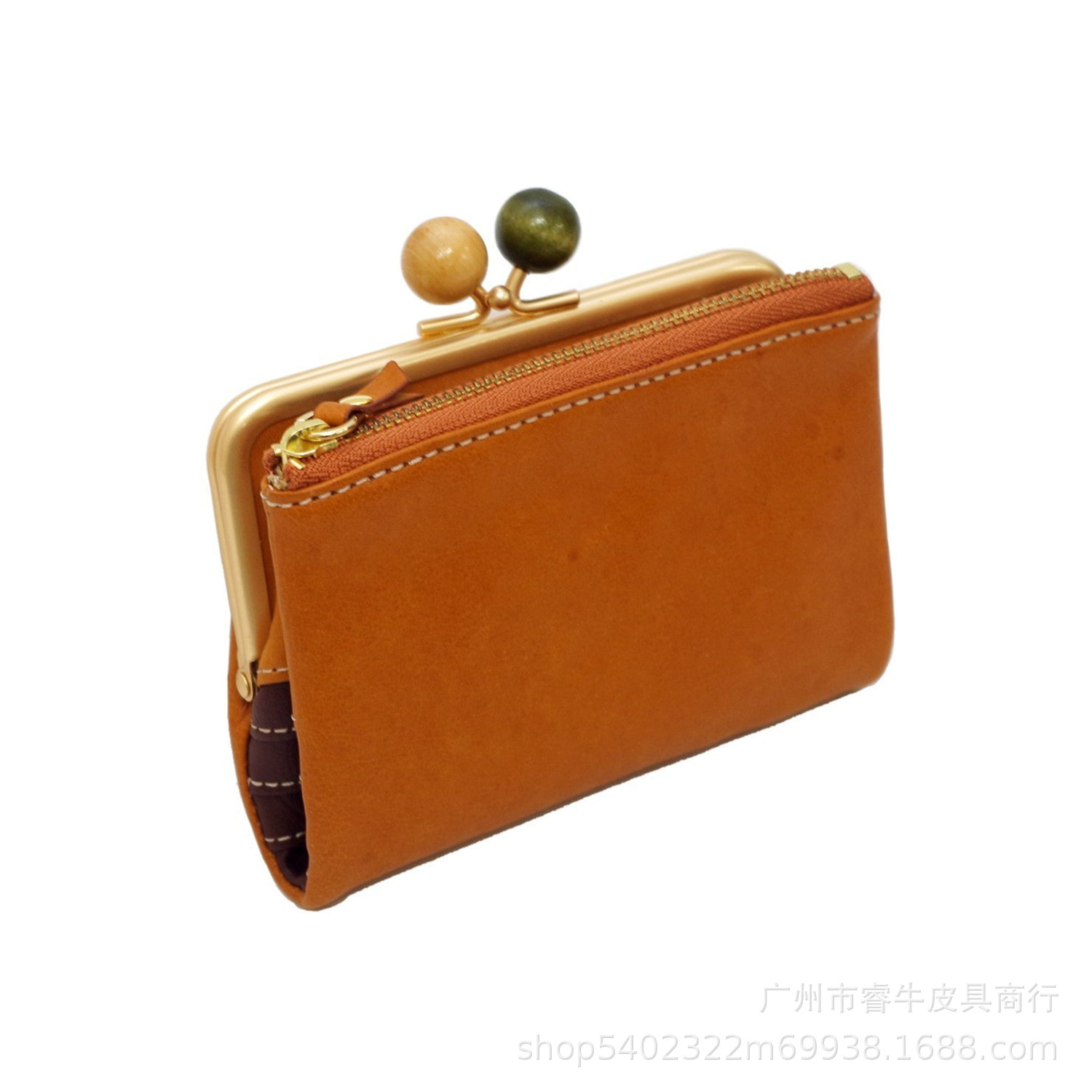 Leather long wallet