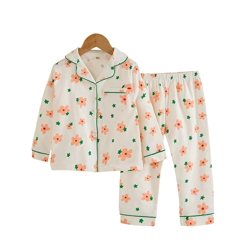 Children's long-sleeve, pijama, set, cardigan, cartoon trousers, children's clothing