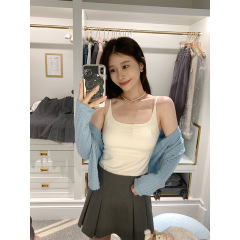 BesTV seamless all-in-one self-contained chest pad 360° elastic wrapped camisole women's spring inner layering shirt