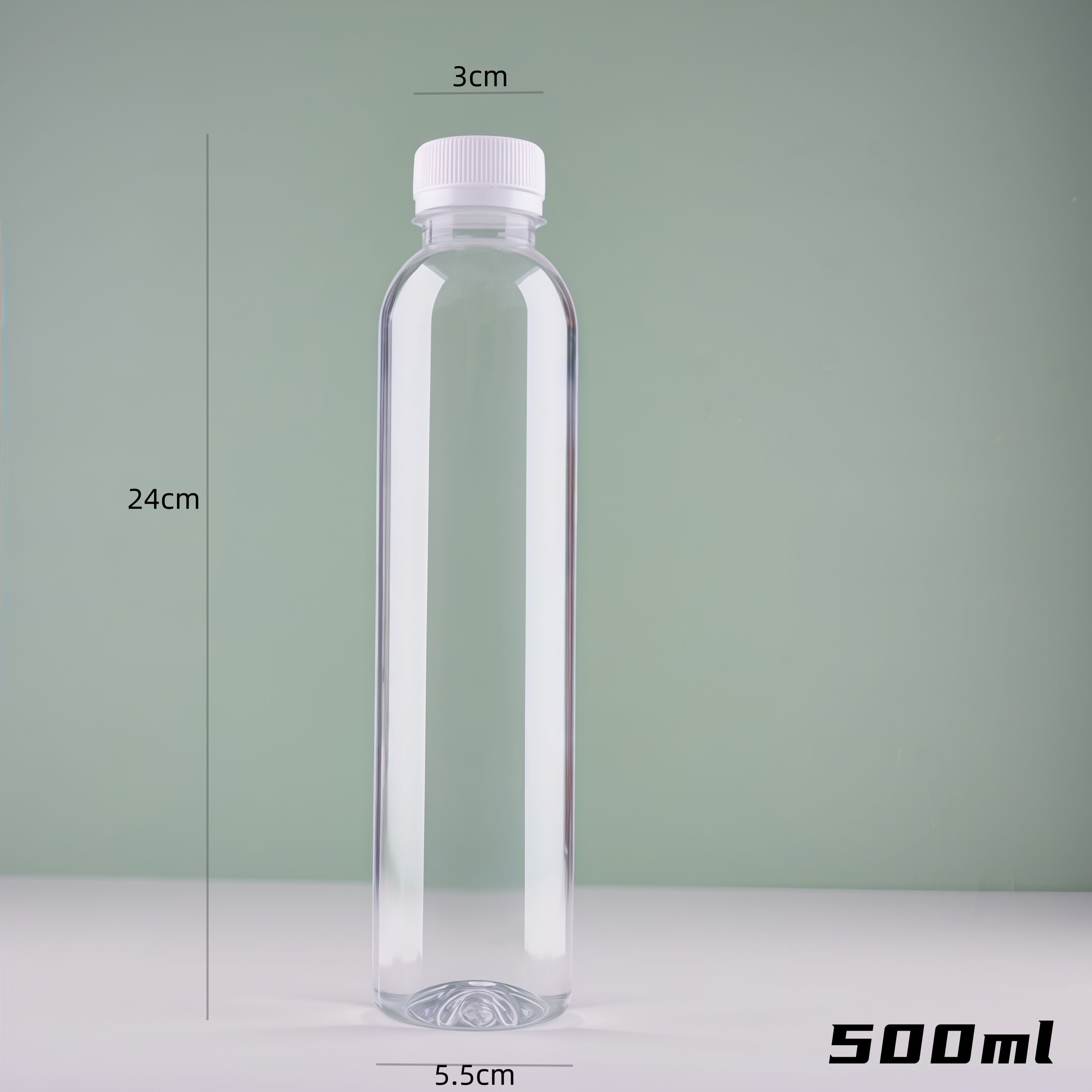 Botella de plástico para mascotas, botella de agua mineral transparente, botella de jugo de fruta desechable, botella de aceite y vino desechable con tapa sellada