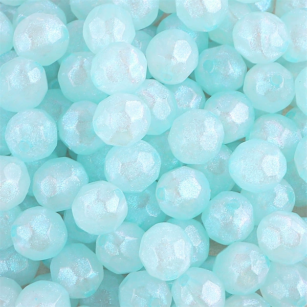 Lake blue hole-shaped beads with hole diameter of about 1mm39 pieces/pack