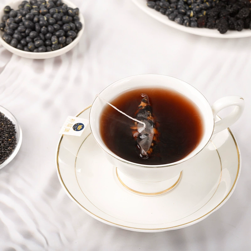 [桑葚红枣九黑茶组合养生茶熬夜恢复茶袋泡茶批发独立盒装]