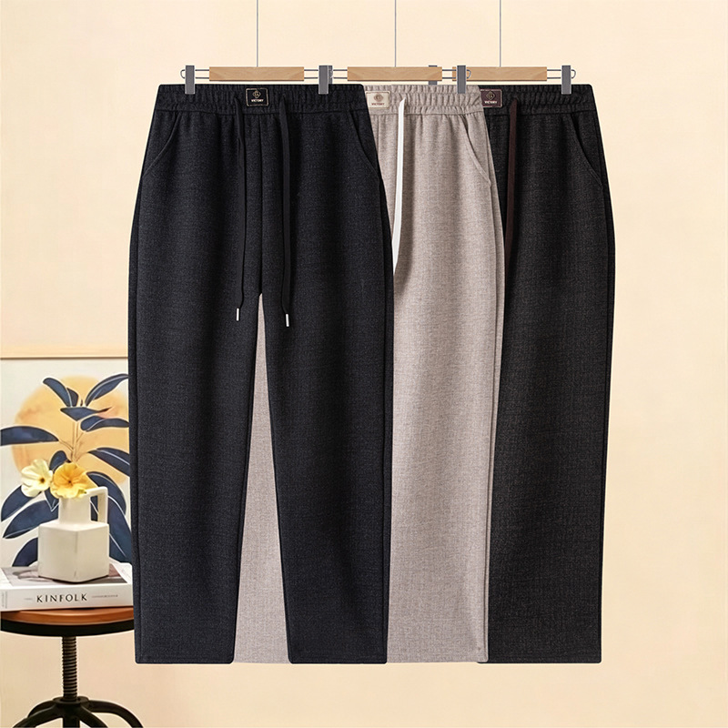 2026 Autumn/Winter New Style Middle-Aged Women's Pants, High-Waisted Floral Embroidered Casual Loose Fleece-Lined Long Pants 2026 Autumn/Winter New Style Middle-Aged Women's Pants, High-Waisted Floral Embroidered Casual Loose Fleece-Lined Long Pants