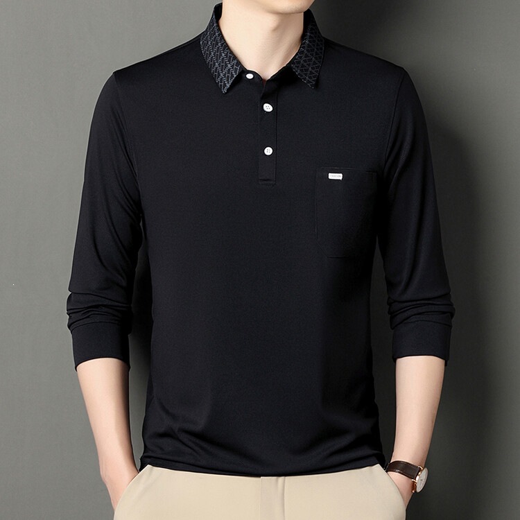 Men's loose-fitting long-sleeved men's clothing for middle-aged men, father's style. Bulk order, loose fit, plus size, comfortable, and flattering for all body types.
