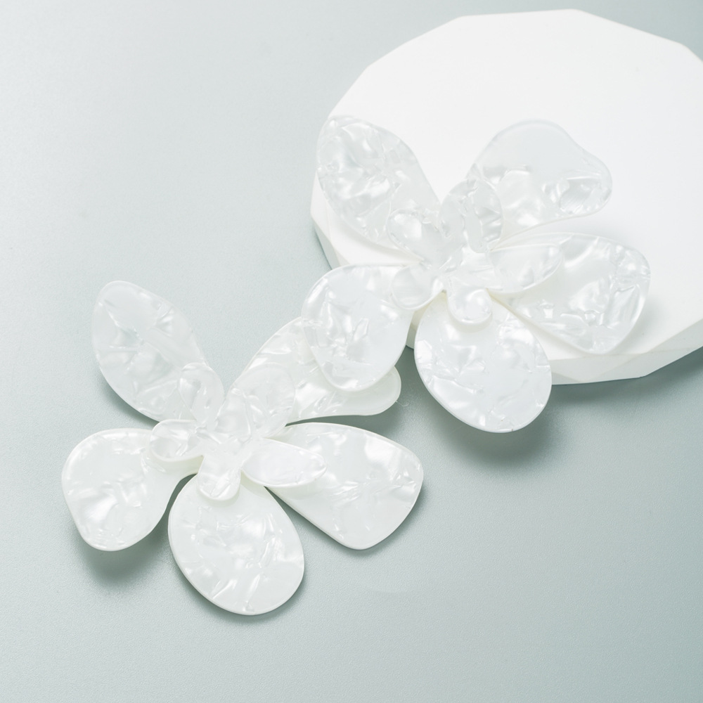 Alloy Inlay Material Ear Studs Classification Daily Occasion Fashion Flower Arylic Ear Studs