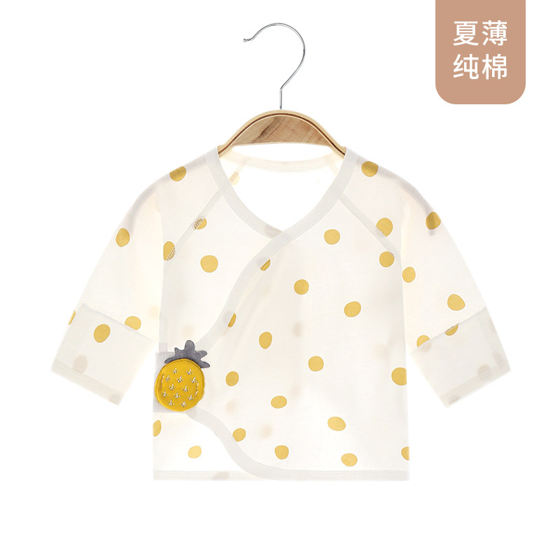 夏薄搭扣半背（满印黄圆点） / 52cm(建议身高46-52cm体重2-3.5KG)