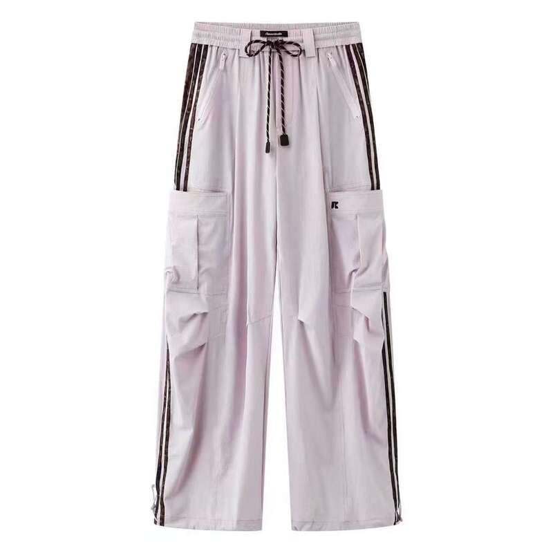 Pre-Sale of the 2026 Summer New Designer Leopard Print Patchwork Workwear Sports Casual Pants Rk31301189