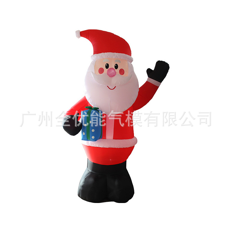 圣诞派对充气气模 2.7米高圣诞节圣诞老人模型 手拿圣诞树装饰品