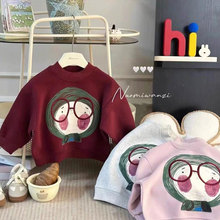 女童卫衣春秋季2025新款中小儿童装女宝宝冬装加绒加厚上衣打底衫